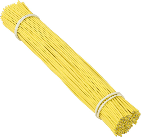 200 Pcs 6 inch Garden Twist Tie, Round Plastic Twist Ties for Plants, Vines and Wrapping Cords or Christmas Tree Gardening Plants Growth and Care, Office Home Cable Organization (Yellow)