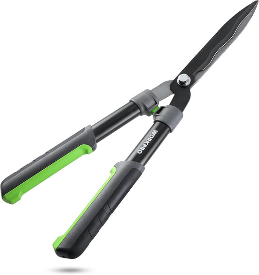 WORKPRO Garden Hedge Shears, 23" Manual Hedge Clippers, Professional Bush Cutter, Gardening Pruners Scissors, Hedge Trimmers, Shears Gardening Tools for Pruning Borders & Shrubs
