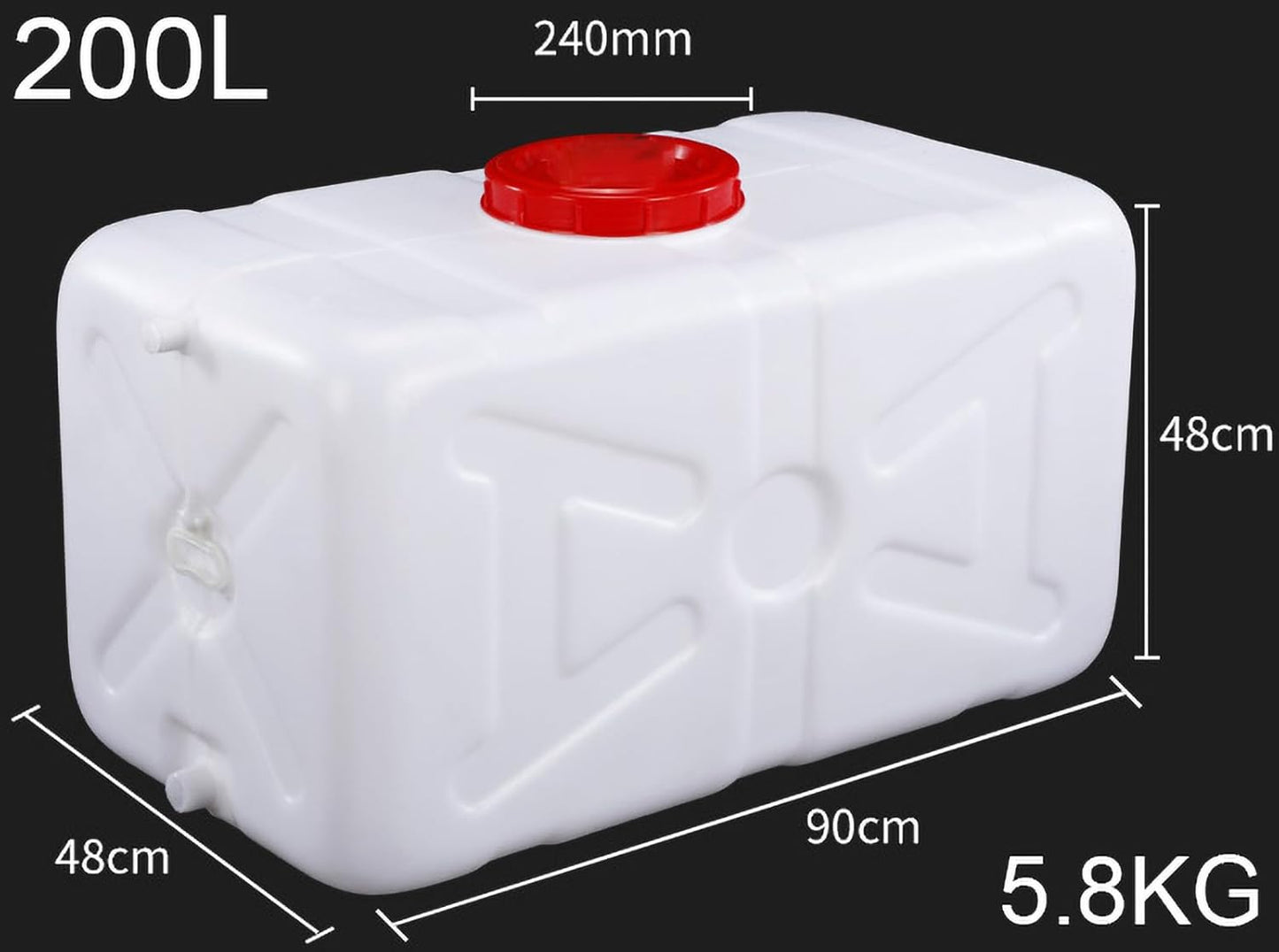 Water Tank Water Container Water Carrier 25L/30L/50L/75L/110L/200L for Water Storage Hiking Hurricane Emergency Car Water Tank Outdoor Camping Hunting Self-Driving(Size:200L)
