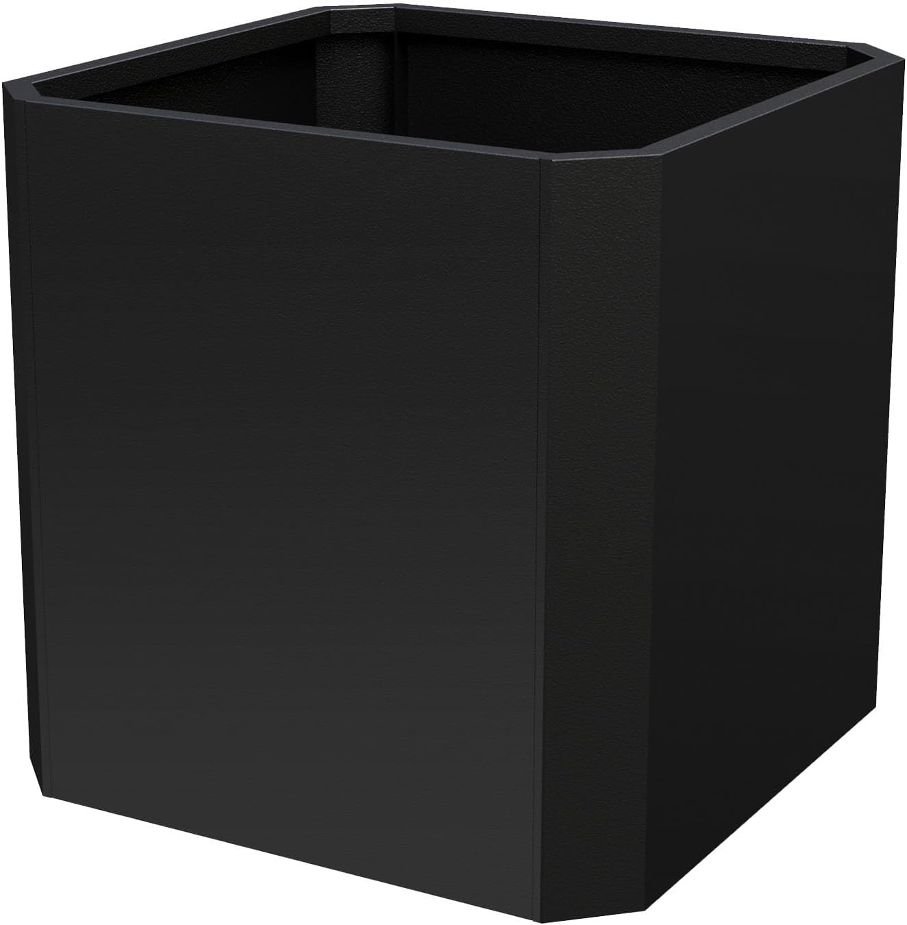 Steel Planter Box-24"x24"x24"-Large Square Planter Box-Outdoor Indoor-Cube Steel Planter Heavy Duty Black Metal Planter Flower Pot Commercial Residential for Home Garden Porch Hotel Patio