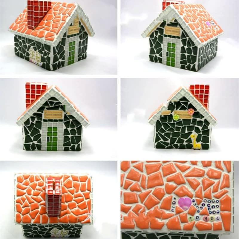 1.1LB Irregular Ceramics Mosaic Tiles, Mosaic Pieces Stones for DIY Mosaic Making Craft Hobby Arts Home Wall Decoration (Red)