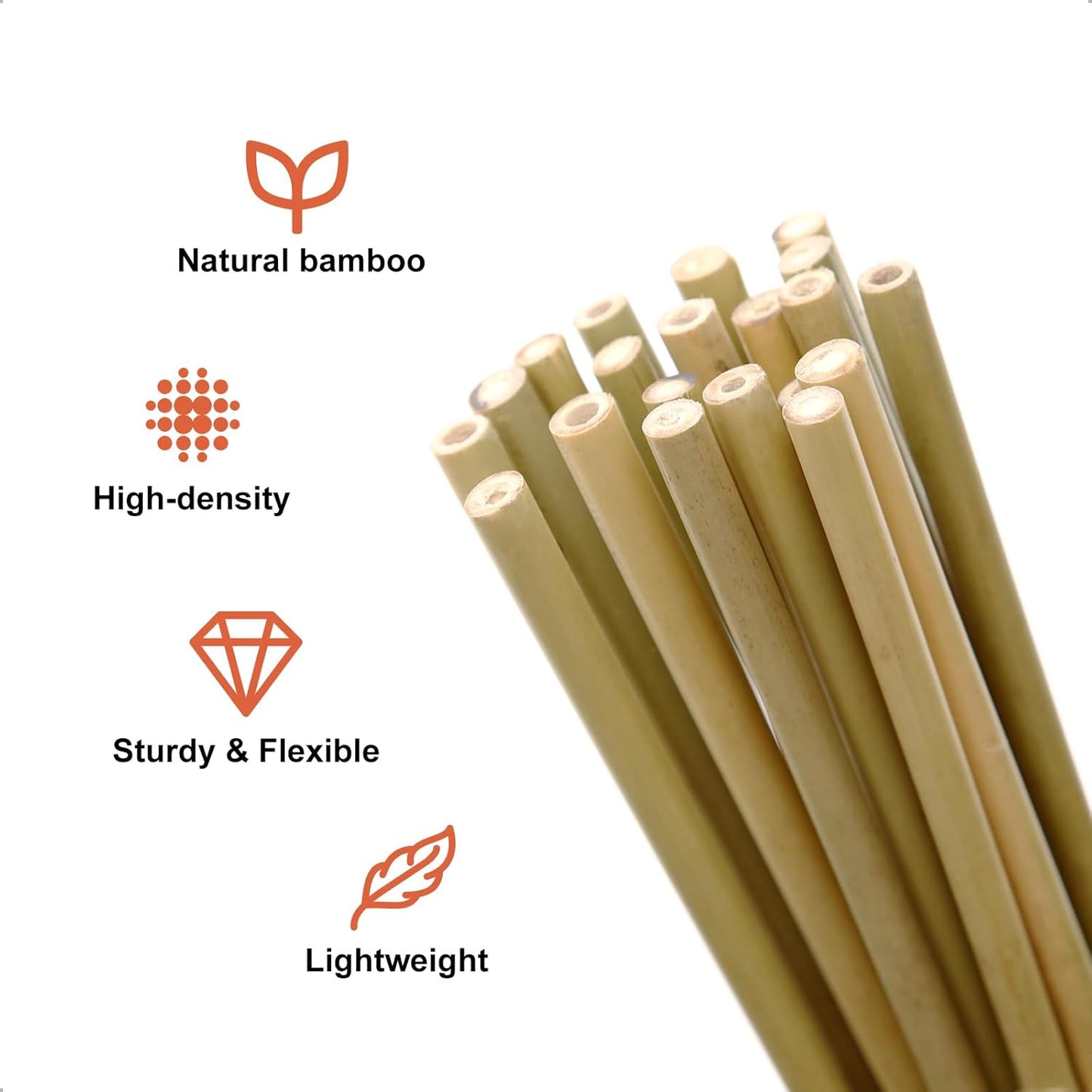 Bamboo Stakes 58 Inch (Approx 5FT) Garden Stakes Plant Stakes for Outdoor Climbing Plants Poles Sticks Support Tomatoes 20 Pack
