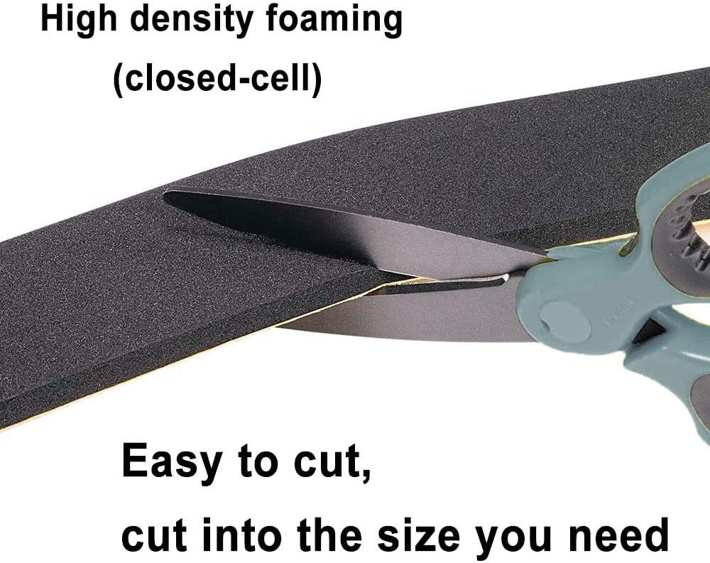 Weather Stripping for Doors -1" W x 1/4" T- Black Foam Seal Tape for Sliding Door Jamb, Front Door Frame Windows Insulation