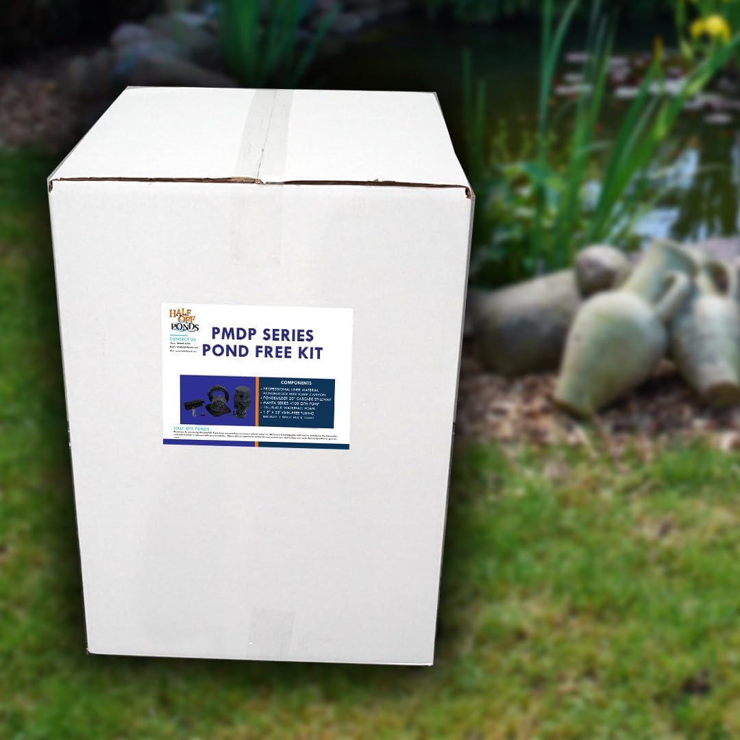 HALF OFF PONDS Pond Free Cascade 4100 Waterfall Kit with 10' x 30' PVC Liner and 4,100 GPH Pump - PVCPMDP2