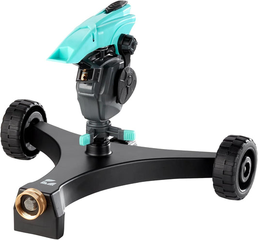 Lawn Pulsating Impact Sprinkler 300011 with a Gear Drive on Metal Base, Adjustable to 360 Degrees by New England Garden Tools