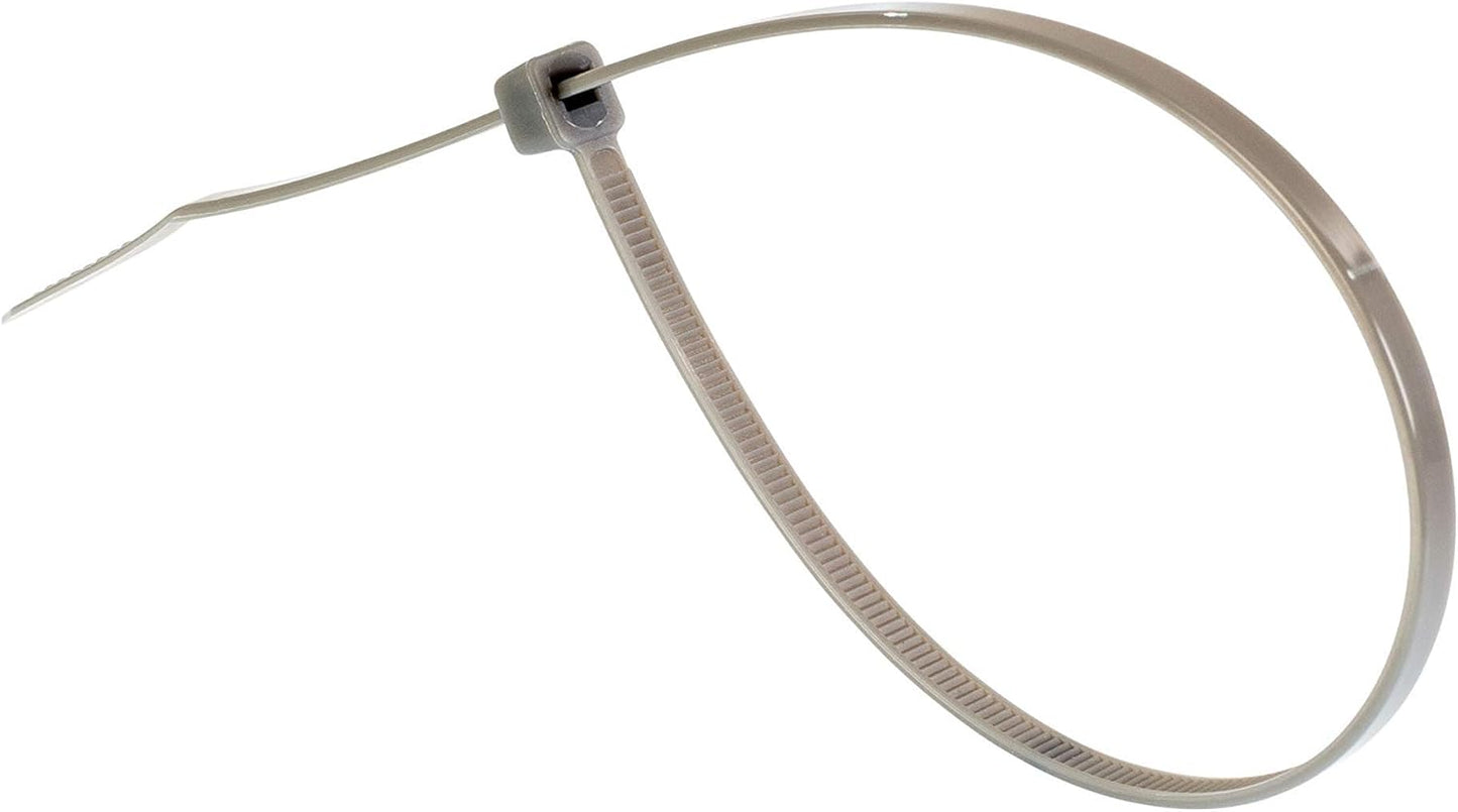 GTSE 14 Inch Silver/Gray Zip Ties, 100 Pack, 50lb Strength, UV Resistant Long Nylon Grey Cable Ties, Self-Locking 14" Tie Wraps