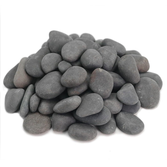 20LB Black Stones Pebbles River Rocks, Natural Beach Pebbles, 0.8-1.5" Decorative Rocks- Ideal for Garden Landscaping, Home Decor, Aquariums, Painting, Crafting and Gifts, Black Colors