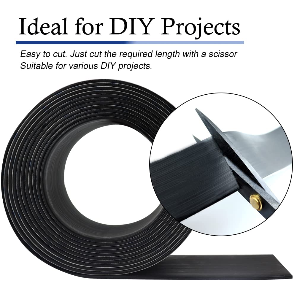 Neoprene Rubber Strips Self Adhesive Solid Rubber Sheets, Rolls & Strips for DIY Gaskets Crafts Pads Seals Warehouse Flooring Neoprene Sheet with Adhesive Backing (1" Wide x 1/16" Thick x 40' Long)