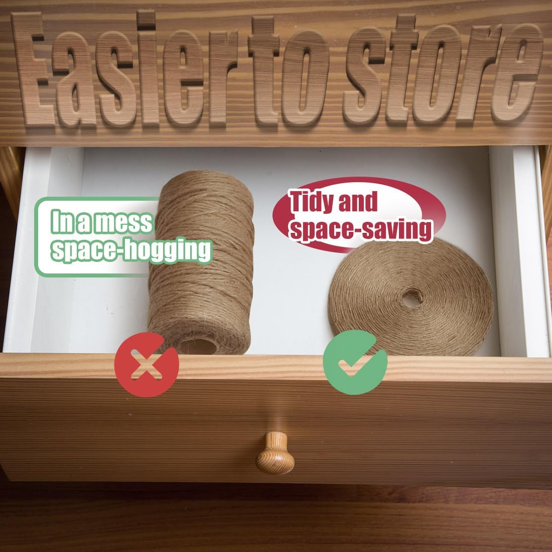 PerkHomy 800 Feet (2Pcs * 400Feet) Garden Twine Strong Natural Jute Long Brown Twine for Gardening Tomato Climbing Plant Tie Floristry Crafts Gift Wrapping Packing Decor