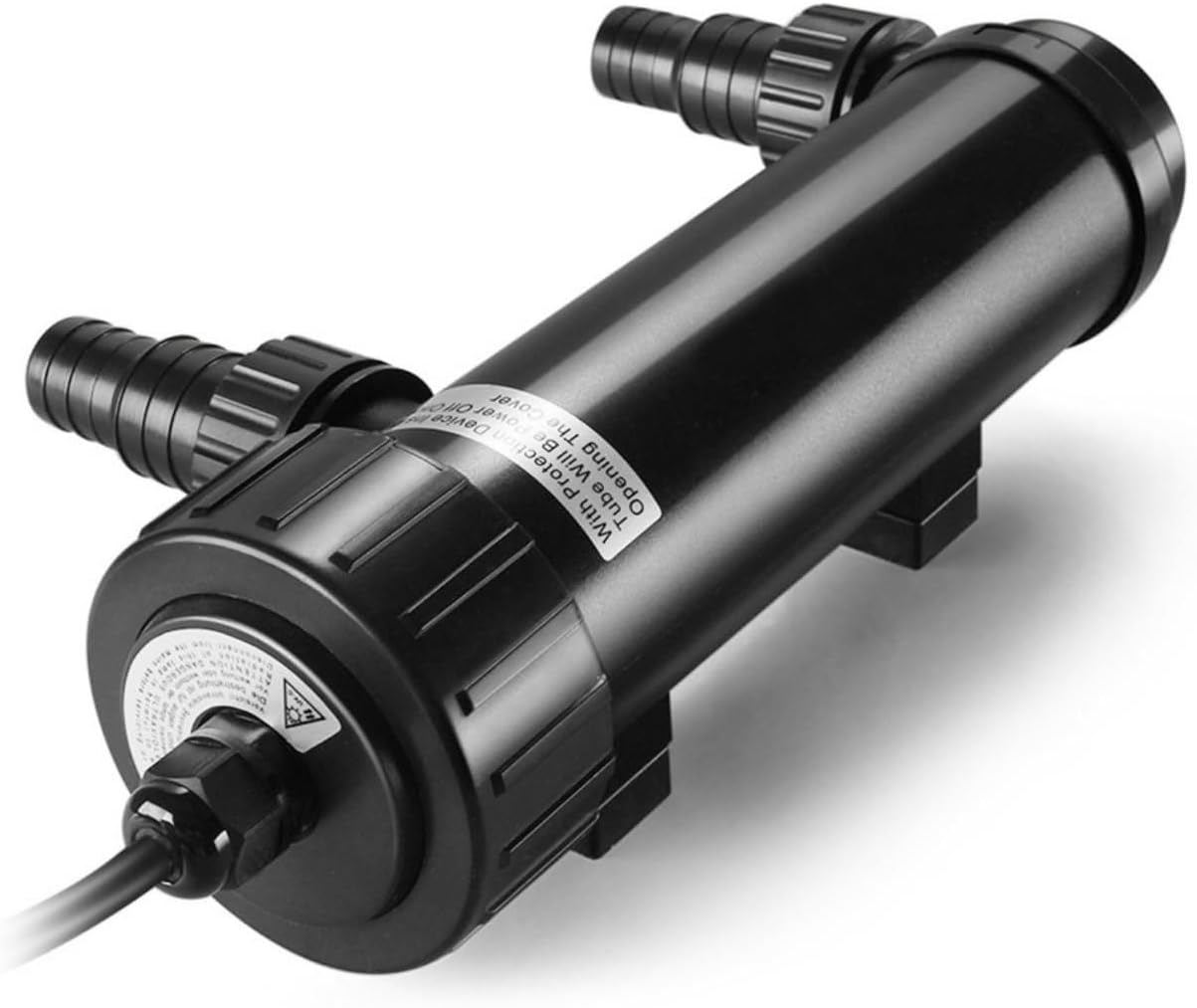 Flexzion Pond UV Lights for Outdoor Ponds - 9W Small Light, 2113-Gal Capacity, 1500L/H UV Pond Clarifier for Outdoor Ponds, Clears Water in Days (CUV-109A)