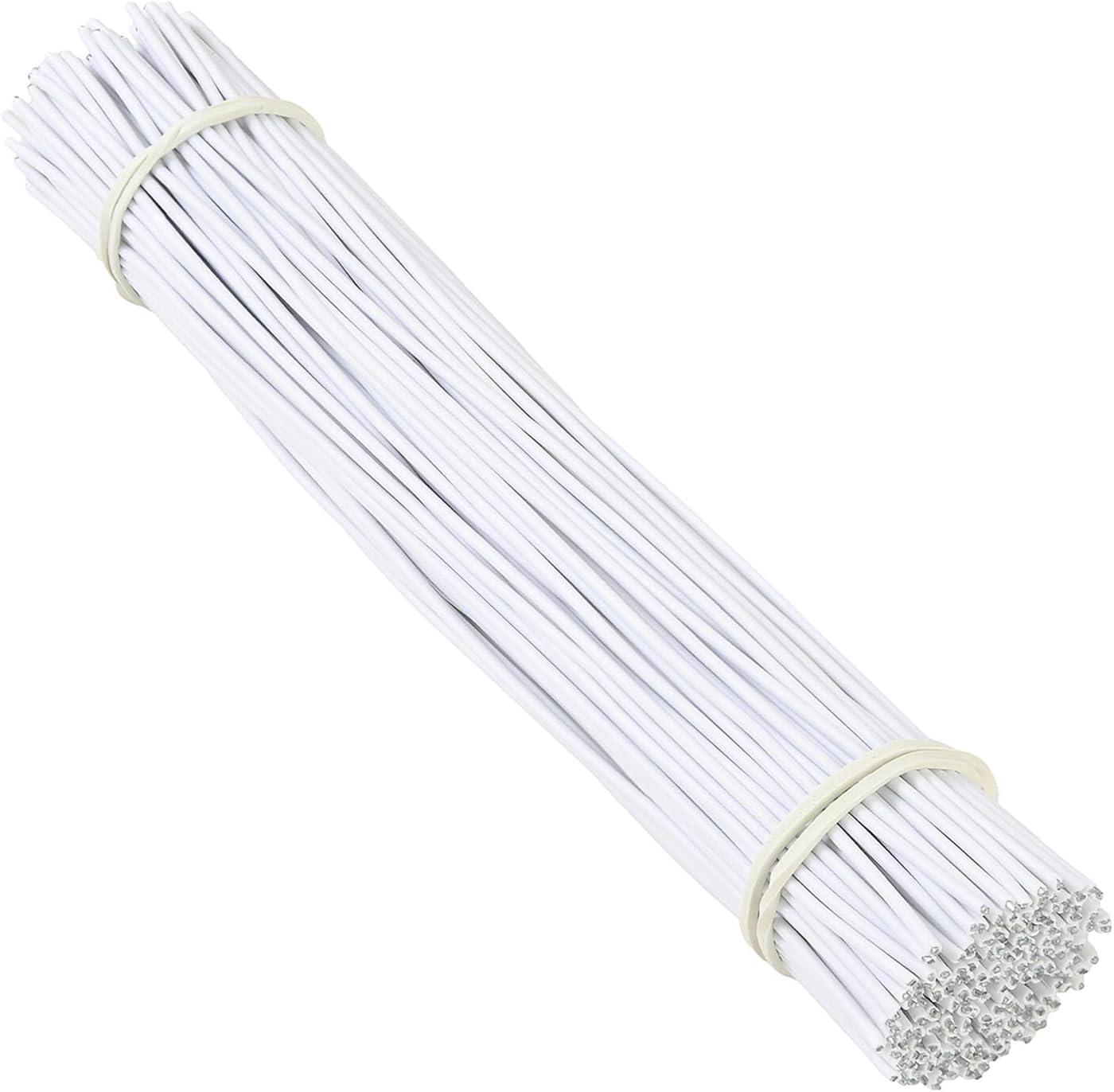 200 Pcs 6 inch Garden Twist Tie, Round Plastic Twist Ties for Plants, Vines and Wrapping Cords or Christmas Tree Gardening Plants Growth and Care, Office Home Cable Organization (White)