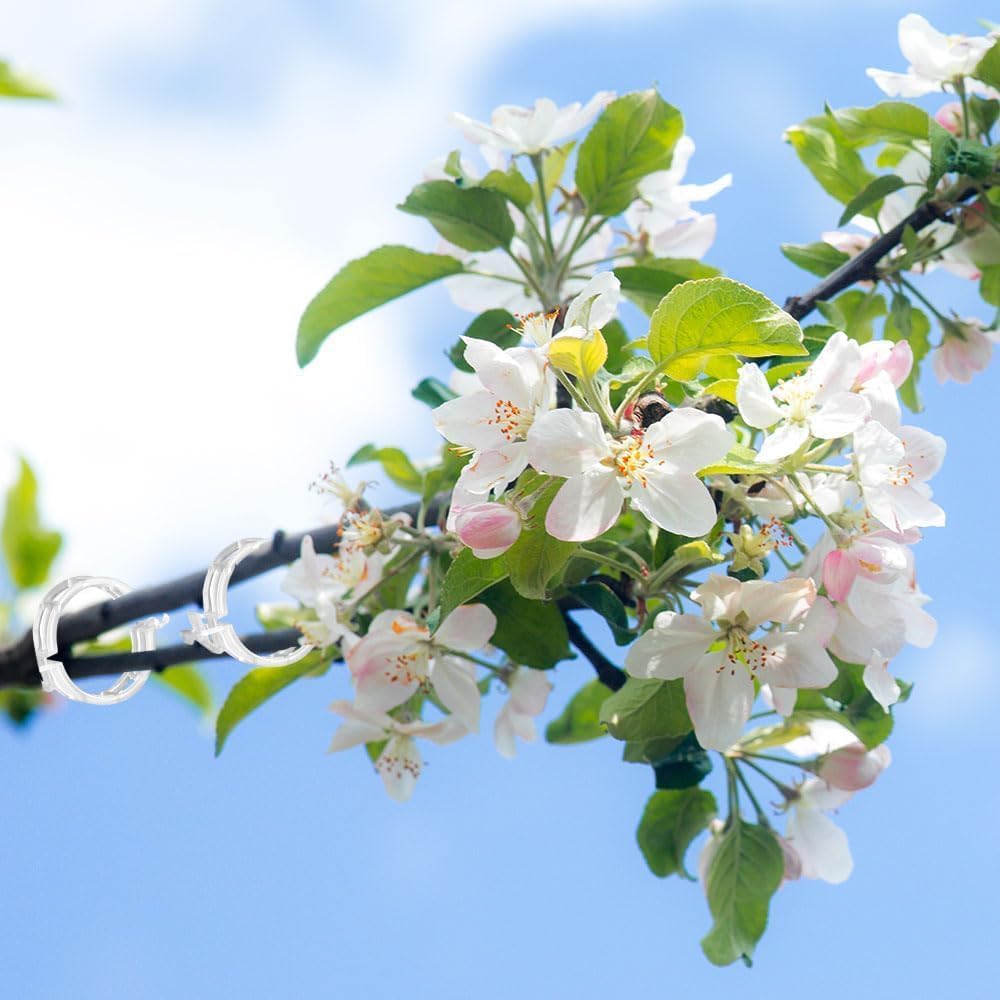 100 PCS Secured Plastic Plant Clip, Plant Support Clips, Garden Clips for Climbing Plants, Plastic Trellis Clips Plant Support Clips Tomato Grape Vine Vegetables Plant Fixing Clips (100, Green)