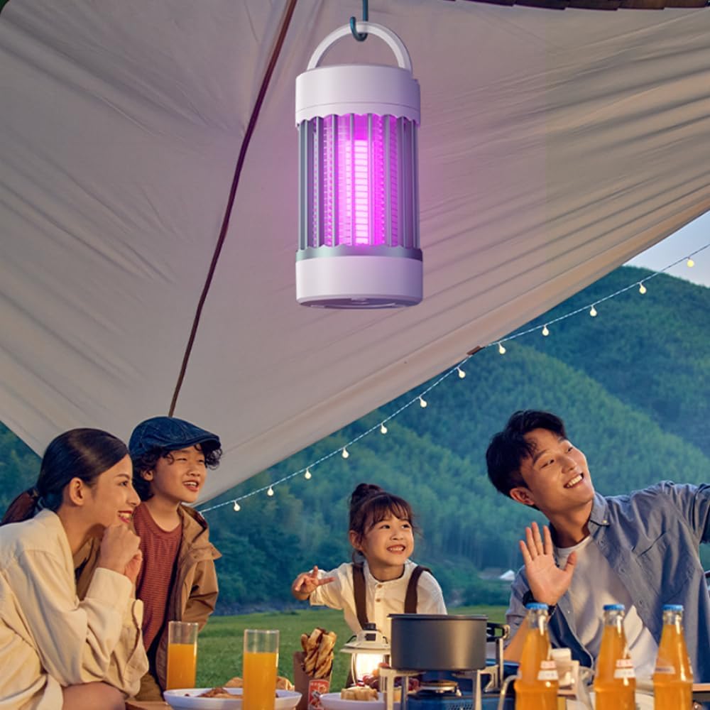 Bug Zapper Out Mosquito Zapper Rechargeable Indoor - Portable Electric Mosquitoes and Flying Insect Trap Light | High Powered Wireless Killer Lamp | Must Haves for Kitchen, Camping, Room, Home