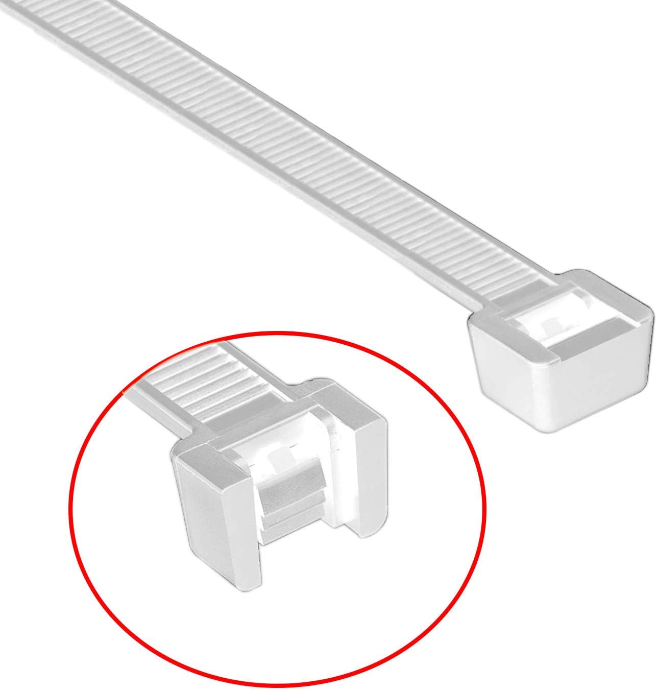 Superun Heavy Duty Zip Ties 12 Inch, 50 Lbs Tensile Strength Selflocking Wire Ties (Industrial Grade Cable Ties) Pack of 100 White