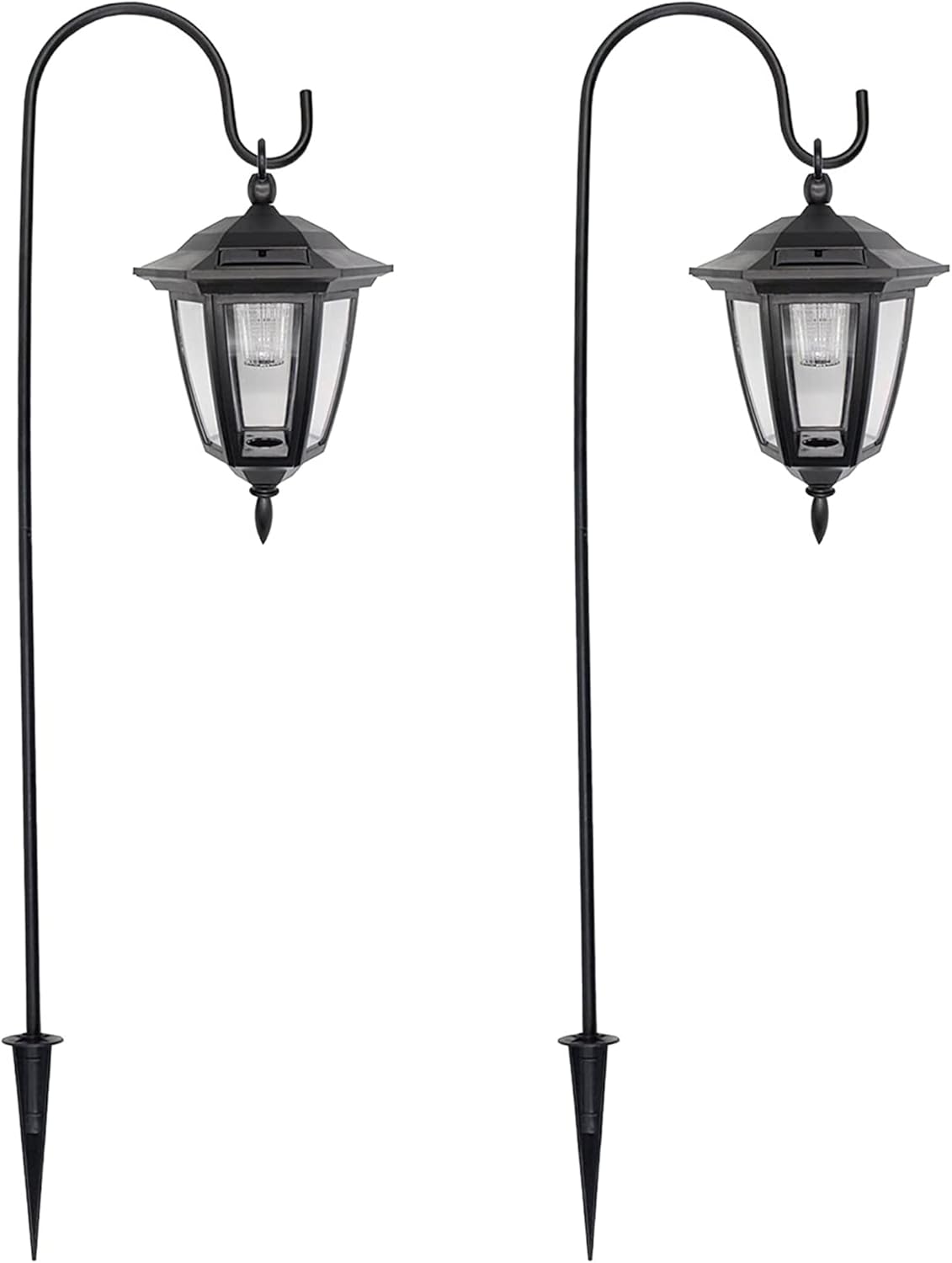 MAGGIFT 34 Inch Hanging Solar Lights Outdoor Waterproof Solar Garden Lights with 2 Shepherd Hooks Landscape Lighting for Lawn Patio Yard Pathway Driveway,2 Pack