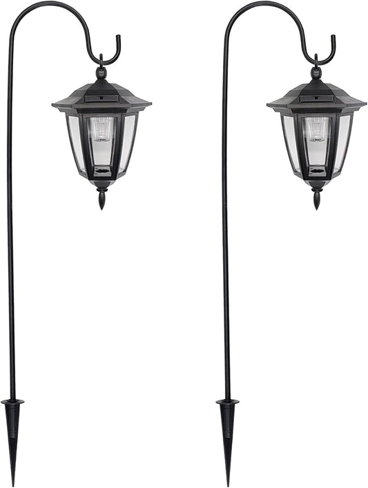 MAGGIFT 34 Inch Hanging Solar Lights Outdoor Waterproof Solar Garden Lights with 2 Shepherd Hooks Landscape Lighting for Lawn Patio Yard Pathway Driveway,2 Pack