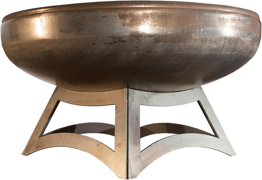 Liberty Fire Pit – Ohio Flame Wood Burning Outdoor Fire Pit - 48" Diameter with Hollow Base (Made in USA)