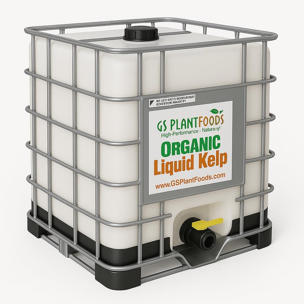 GS Plant Foods Liquid Kelp Fertilizer – Suitable for Organic Growing, OMRI Listed Seaweed Concentrate for Lawns, Gardens & Soil - 275 Gallons