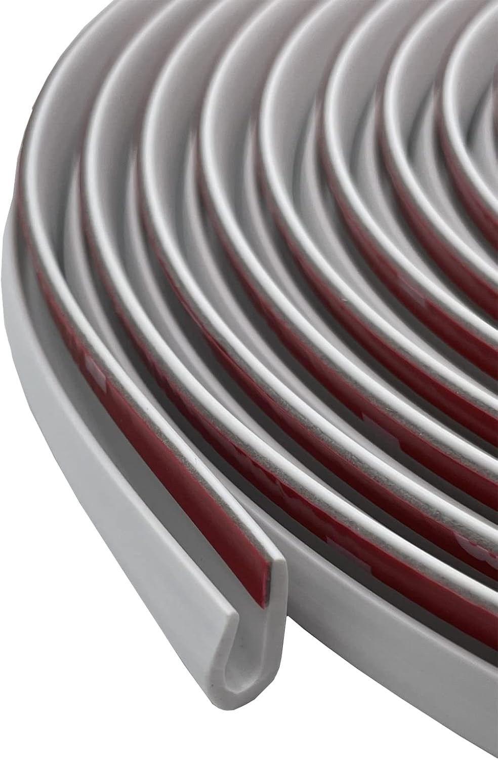 Edge Trim Self Adhesive Rubber U Channel Edge Trim Metal Edge Protection Guard for Most Car Doors, Hatches, Lockers, Panels (10Ft, White)