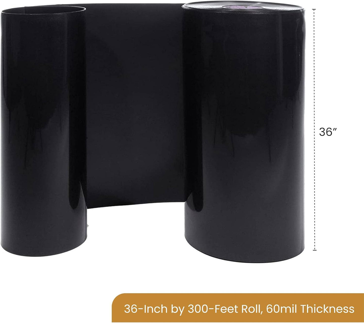 DeepRoot WB 36/60-300 Water/Bamboo Barrier Roll, 36” x 300’, 60 mil. Thickness, Black