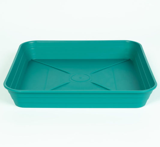 4 Pack Square Plant Saucer Tray 6 inch, 6 8 10 12 14 16 18 20 inch Heavy Duty Plastic Square Plant Saucers for Indoors Outdoor, Flower Planter Drip Trays for Pots, Seed Starting Tray