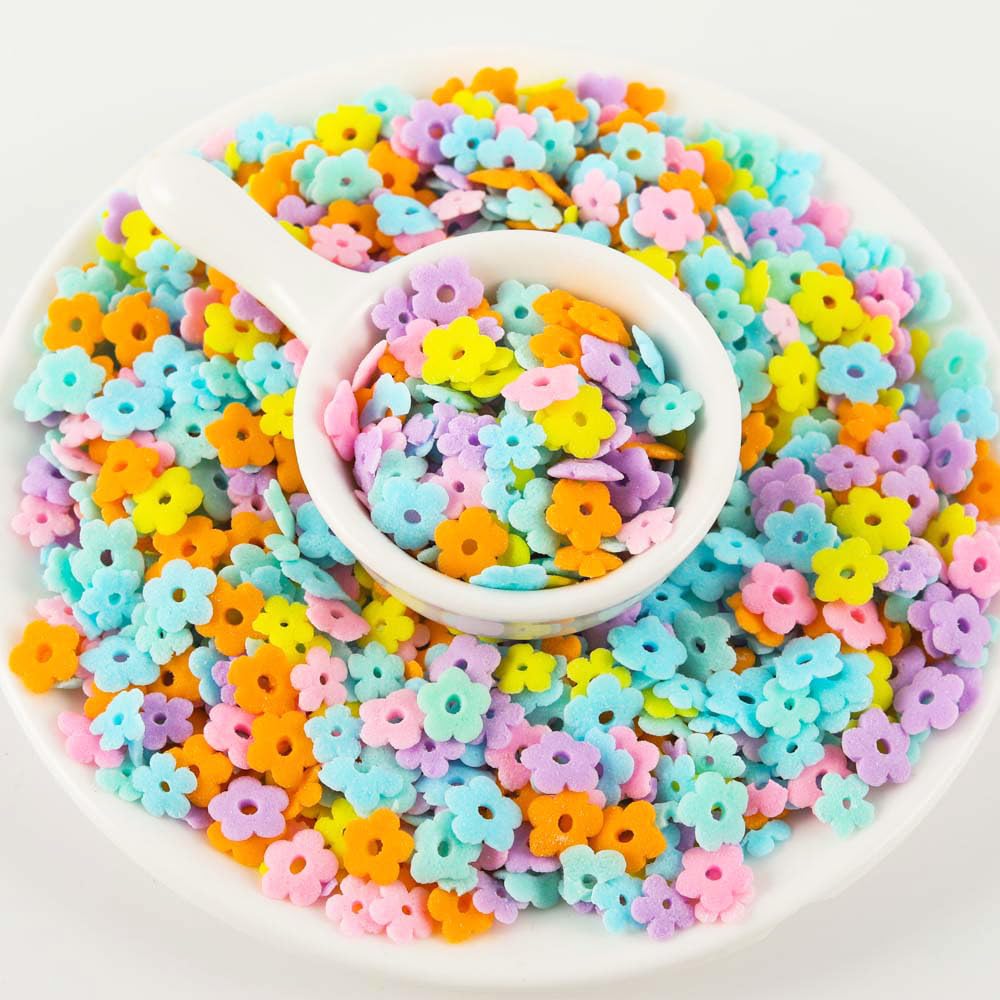 Kasvan Spring Flowers Sugar Sprinkles - Edible Candy Pearls 85g/ 3oz, Mix Size, Baking Cake Decorations, Ice Cream Toppings and Cookie Decorating, Wedding Party Chirstmas Supplies