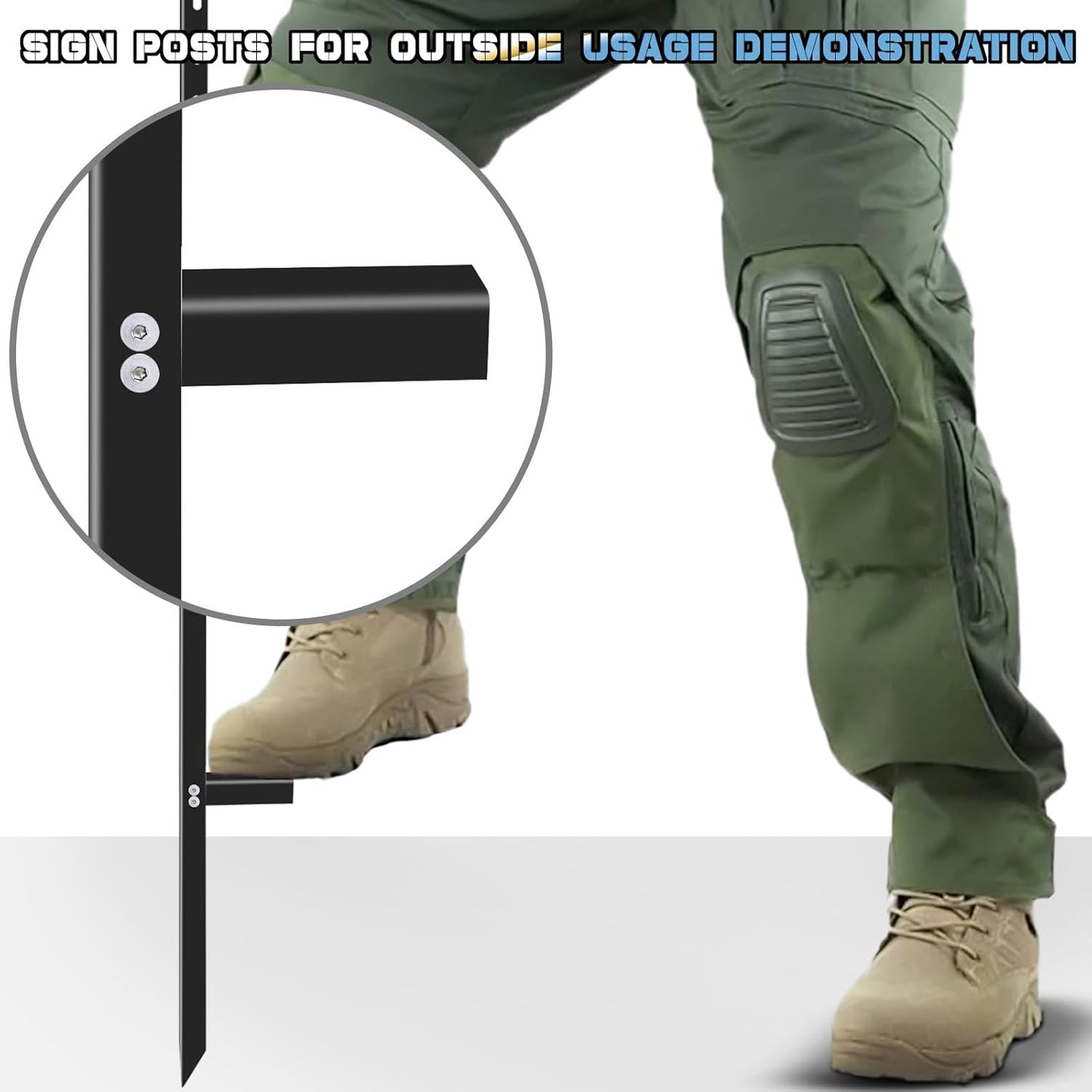 10 Pcs 46 inchens T-Bar Yard Sign Stakes Heavy Duty Metal Stake Yard Sign Holder/Steel Powder Coated Sign Posts for Outside/2mm Thickness Rust-Proof Outdoor Sign Holder for Outdoor Lawn Yard (10)