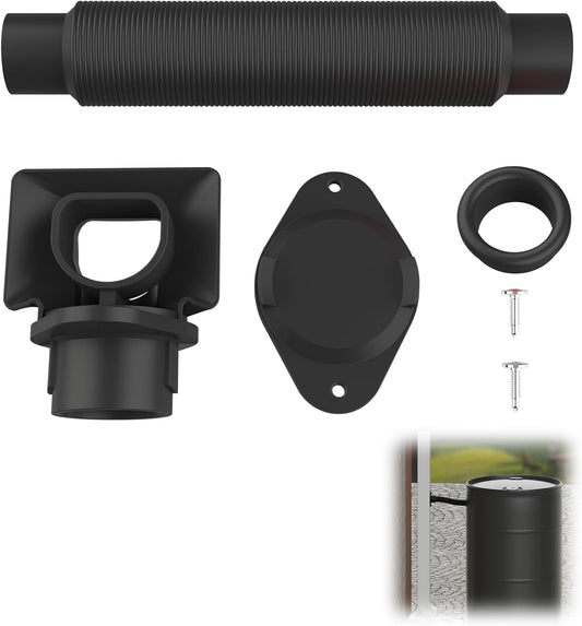 Rain Barrel Diverter Kit-Rain Barrel Downspout Diverter for Rectangular Downspouts, Collecting Clean Rainwater, Easily Turn Plastic Containers into Rain Barrels, Easy Installation Without Dismantling