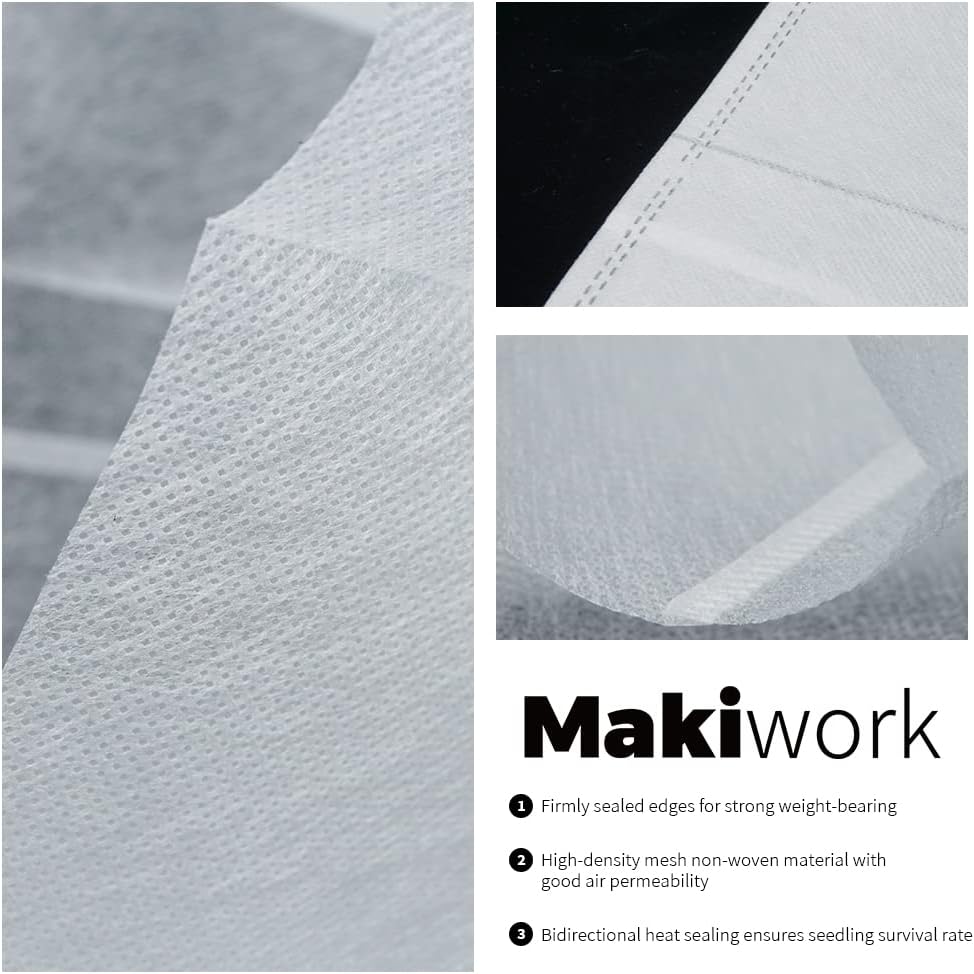 200 Pcs Non-Woven Plant Nursery Bags, Outdoor Plant Seeding Bags, Seedling Pots Container, Fabric Seedling Pots Plants Pouch, 6.3” x 7”/16x18cm