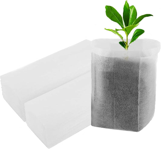 200Pcs Nursery Growing Bags, 5.8"x5" Small Grow Bag for Plants, Fabric Plant pots, Potato, Flower, Tomato Solid Seed Starter