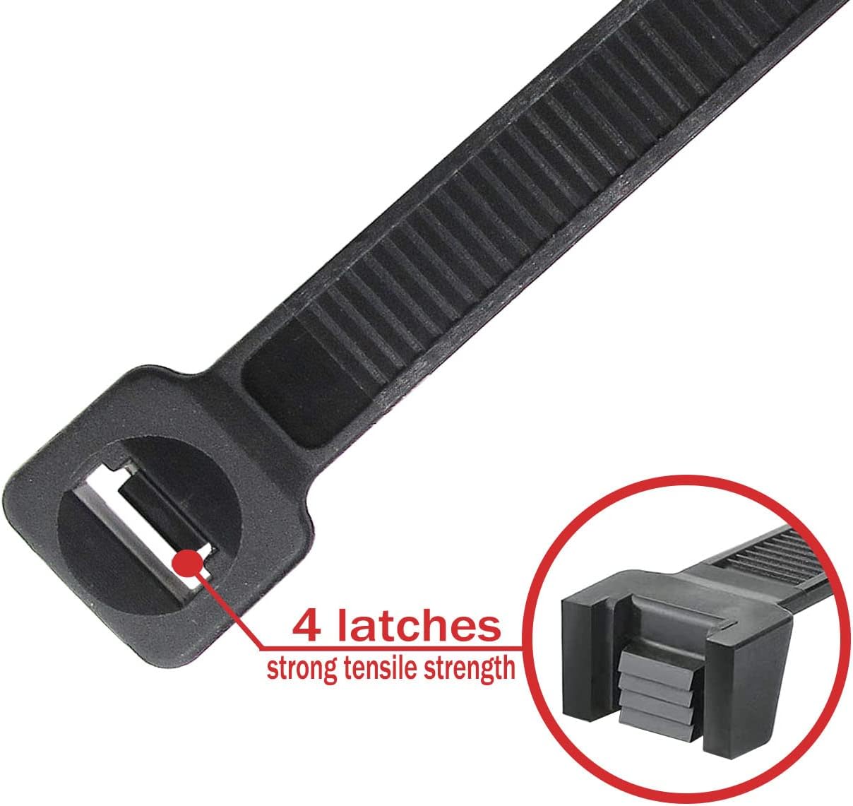 Superun Heavy Duty Zip Ties 24 Inch, Strong Large Black Zip Ties 120 Lbs Tensile Strength Selflocking Wire Ties (Industrial Grade Cable Ties) Pack of 50
