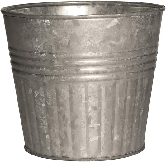 Headwind 4" Round Planter - Galvanized
