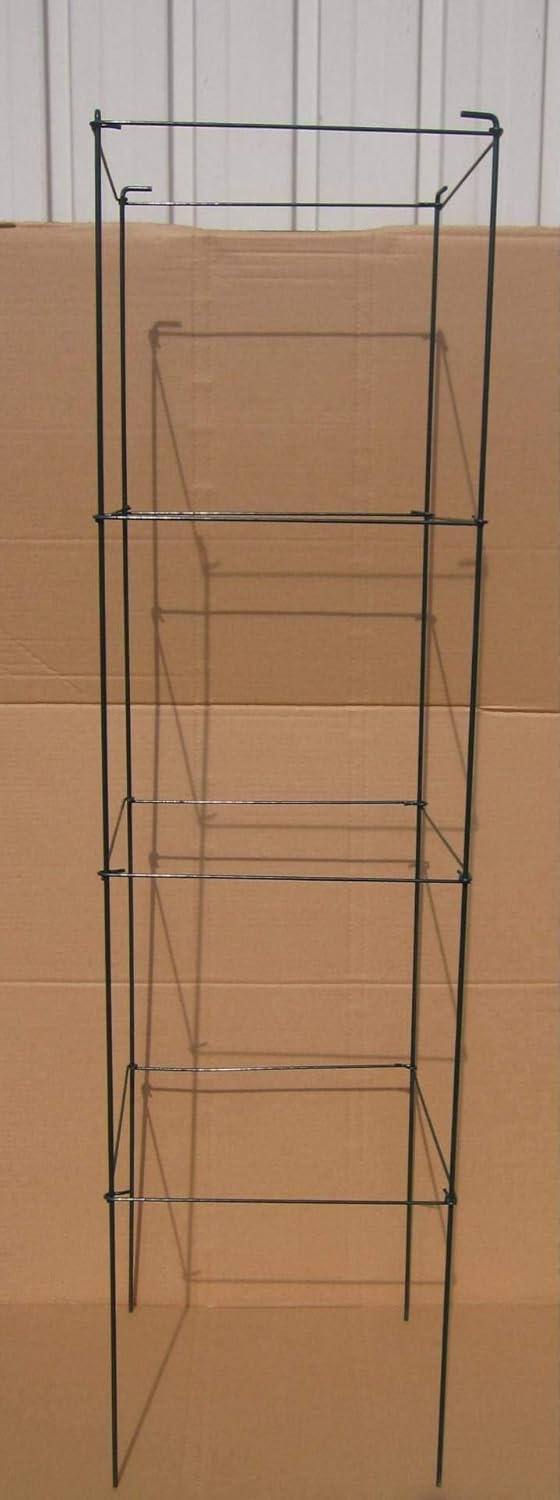 MTB Green Square Folding Tomato Cage Plant Support Tower 12 inch by 46 inch, Pack of 5 Sets