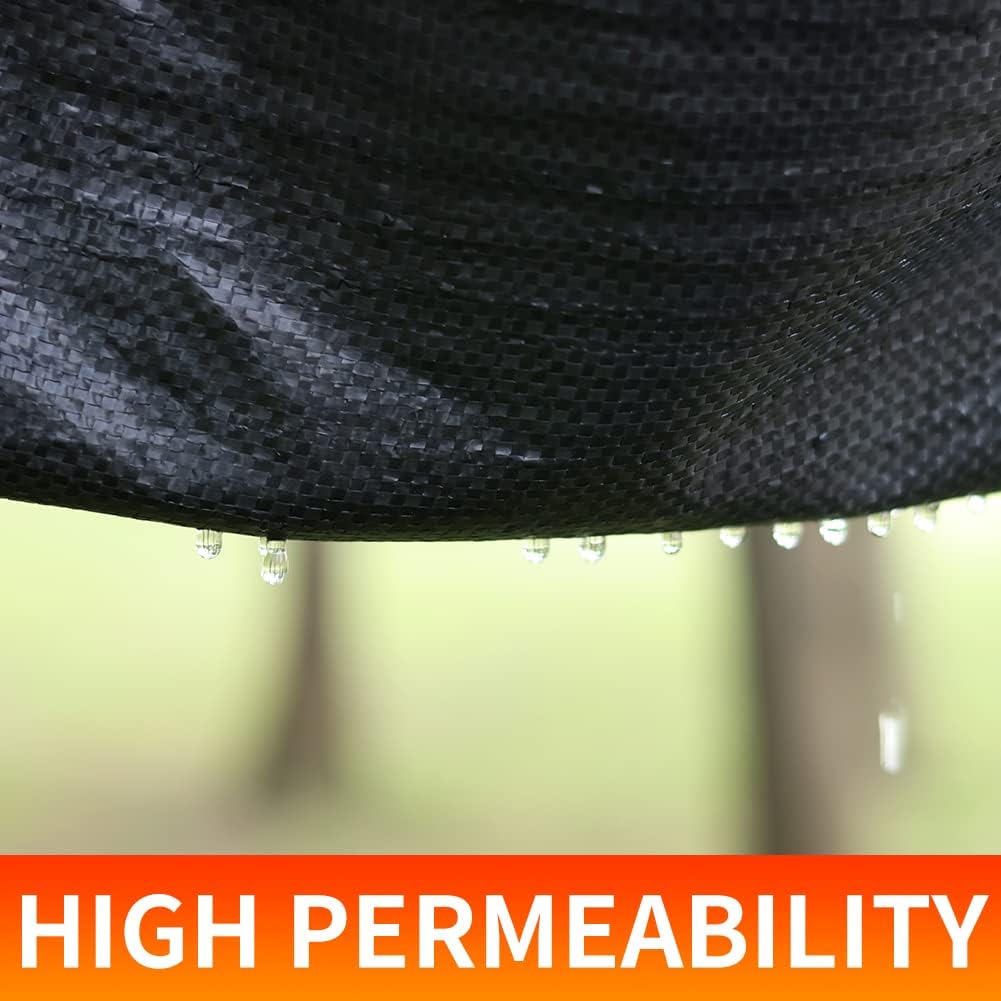 LIUJIAYI 2.4oz-8FTx300FT Weed Barrier Landscape Fabric - Durable Weed Block Gardening Ground Cover Mat, Woven Geotextile Fabric for Underlayment, Commercial Driveway Stabilization, Weed Control Cloth