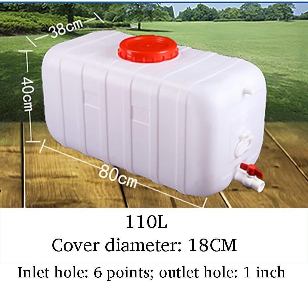 Water Tank Water Storage Containers for Emergency and Camping with Handle Outdoor Portable Food Grade Plastic Car Water Tank for Travel Outdoor （25L/50L/75L/110L/200L/150L） (Size : 110l)