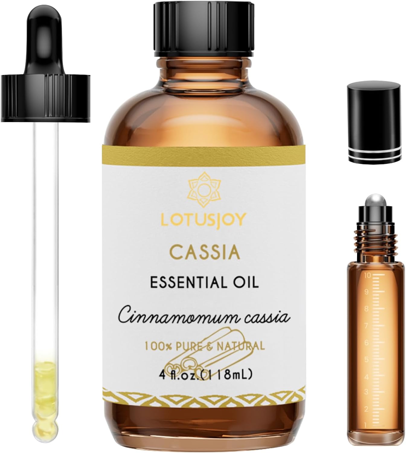 Cassia Cinnamon Bark Essential Oil for Body, Massage, Room Spray, Diffuser, DIY Home Crafts- 4 Oz