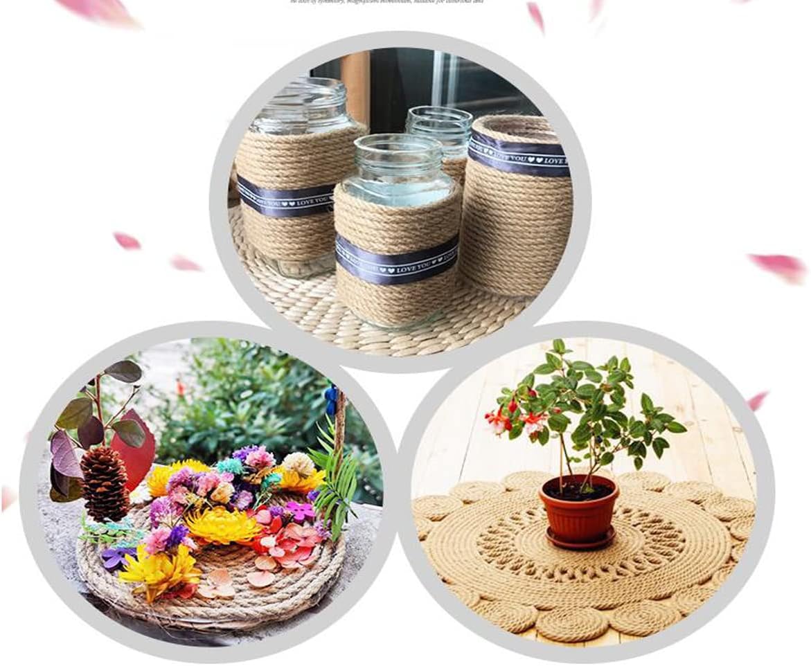 1/4 in (6 mm) X 328 Ft (100 Meters) Natural Sisal Hemp Rope Heavy Duty Thick Twine for Cat Scratcher Post Tree, Garden, Binding, Crafts Packing Material