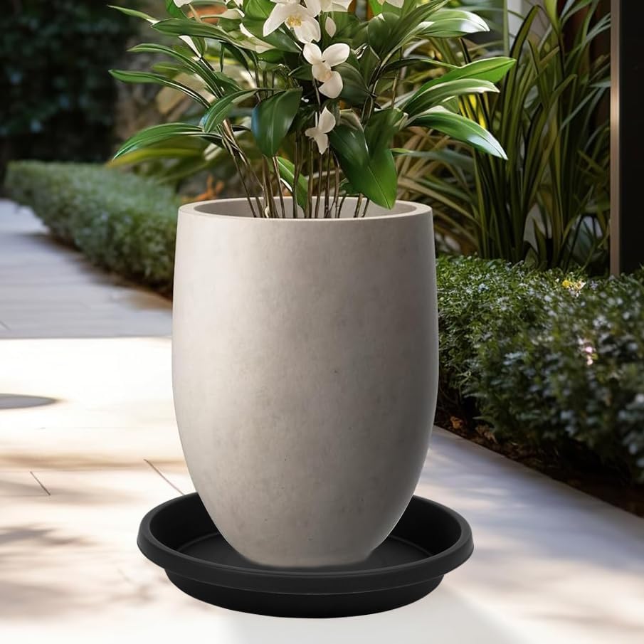 2 Pack Large Plant Saucer 20 Inch, Extra-Large Deep Plant Trays for Pots, Plant Drip Trays, Plant Water Catcher Tray for Plants, Plastic Plant Saucers for Indoors no Holes