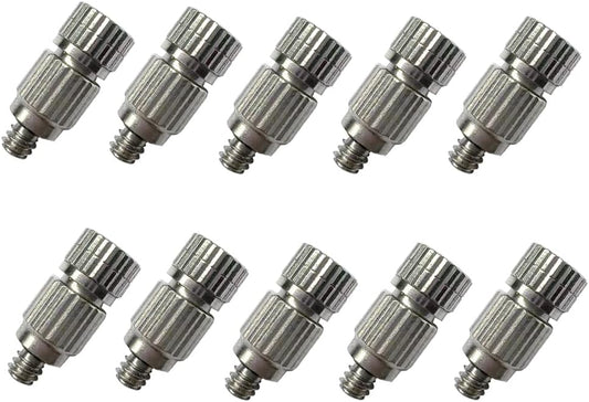 High Pressure All Stainless Steel Misting Nozzle W/filter for Outdoor Cooling Mist System, 0.3mm Orifice 10pcs