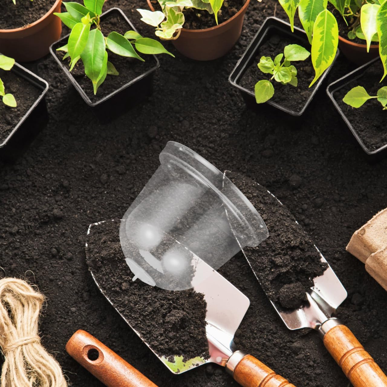 Mipcase 10pcs Transparent Plant Growth Domes Plastic Garden Cloche Covers for Plant Pot Hoods Ideal for Indoor and Outdoor Gardening Plant Enclosure Shields