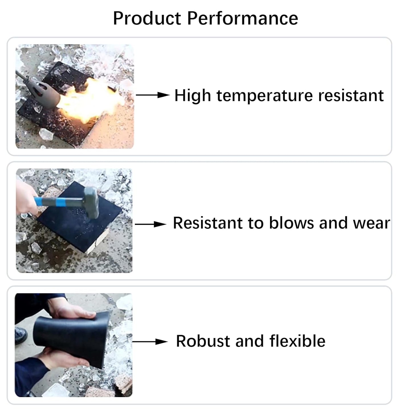 Solid Rubber Strips with Adhesive 1/8 (.125)" Thick X 4" Wide X 10'Long, Solid Rubber Sheet Rolls Self Adhesive for Anti-Slip, Anti-Vibration (4" X10'X1/8")