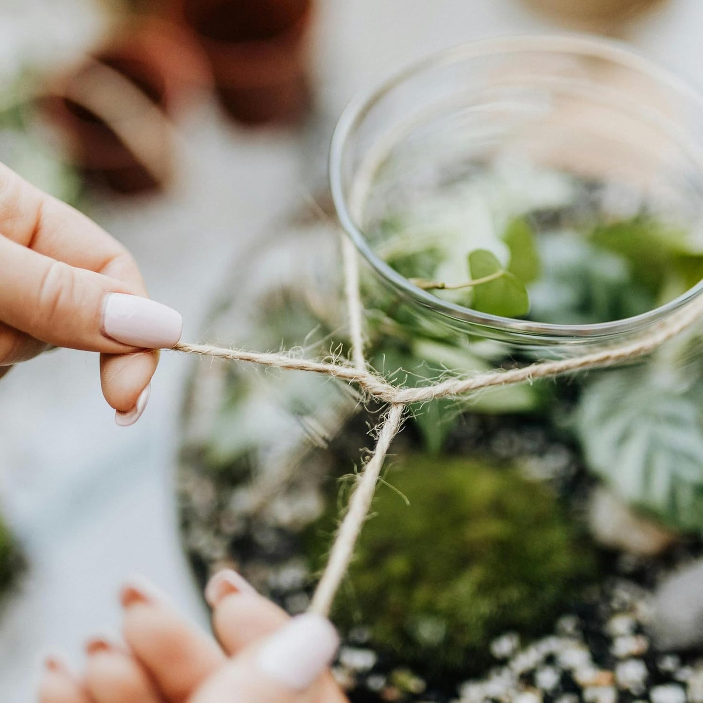 2mm x 2000 Feet Natural Jute Rope, Twine for Gardening Tomato Climbing Plant Tie Floristry Crafts Gift Wrapping Packing Decor