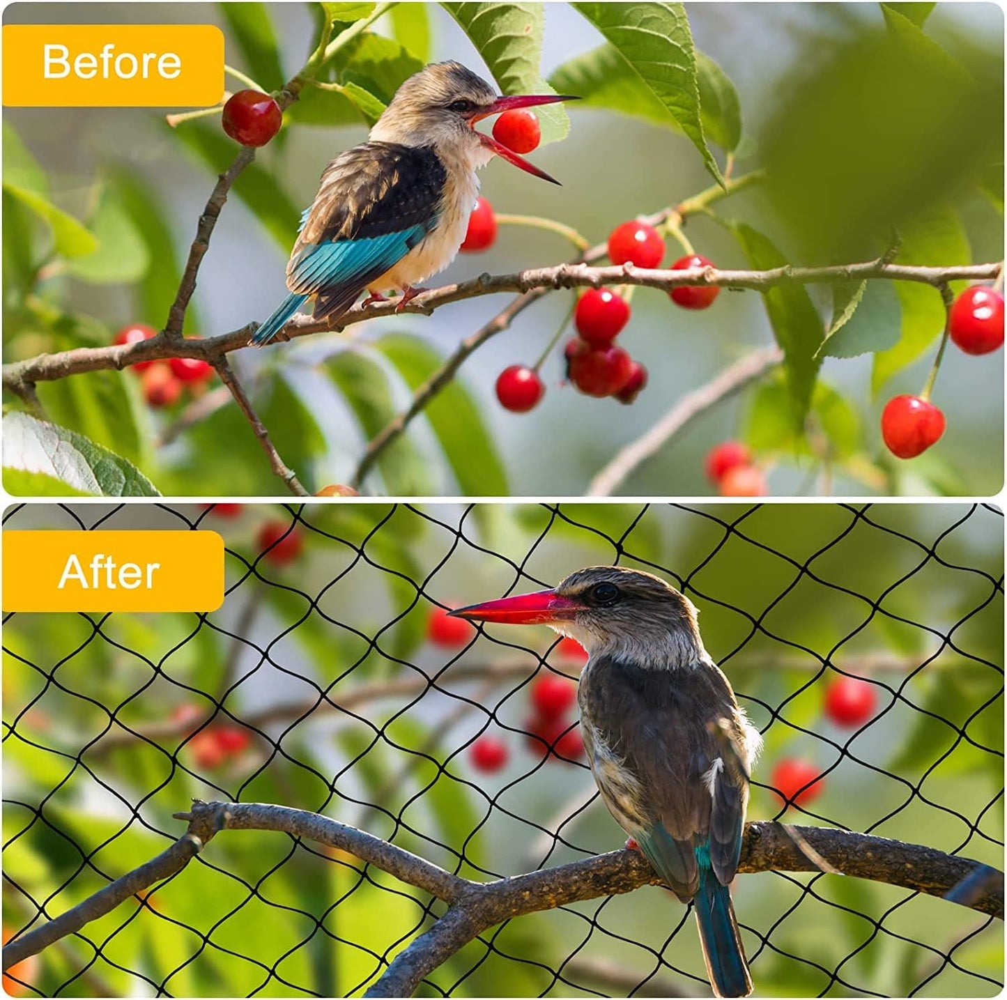 Bird Nets 25'x100' with 1" Mesh Nylon Poultry Netting Heavy Duty Aviary Net Chicken Coop Netting, Garden Netting Deer Fence for Fruit Tree Trellis Net