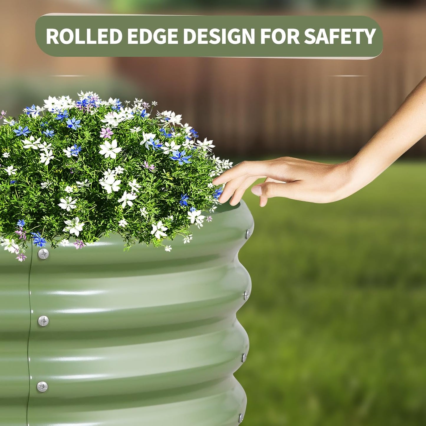 Galvanized Raised Garden Bed Outdoor- 2 Pcs Raised Beds for Gardening| Metal Planter Box, Steel Raised Garden Bed Kit with Gloves for Vegetables, Flower, Herbs (4x2x1FT, Green)