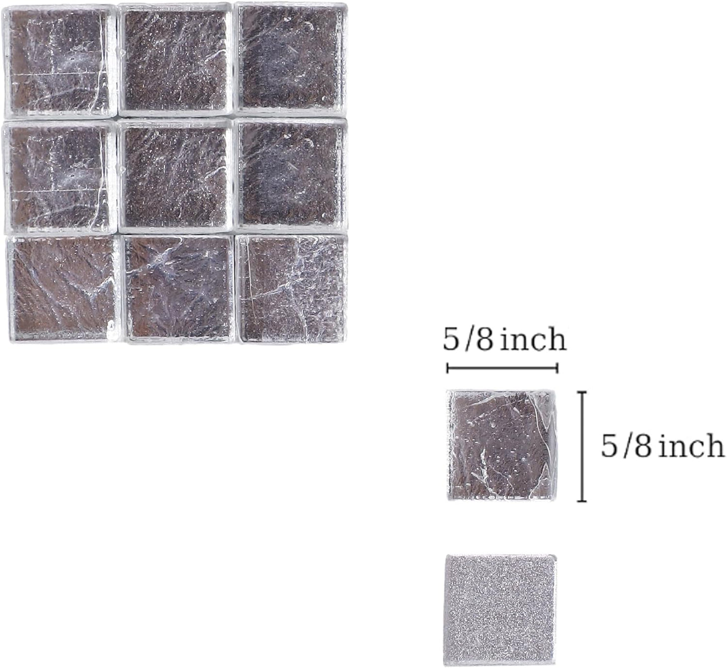 SMEIINIK 1.1lb Bulk Single Iridescent Color Mosaic Tiles for Crafts, Glass Pieces for Puzzles, Stained Glass Tiles for DIY, Making Supplies (MJ01-40)