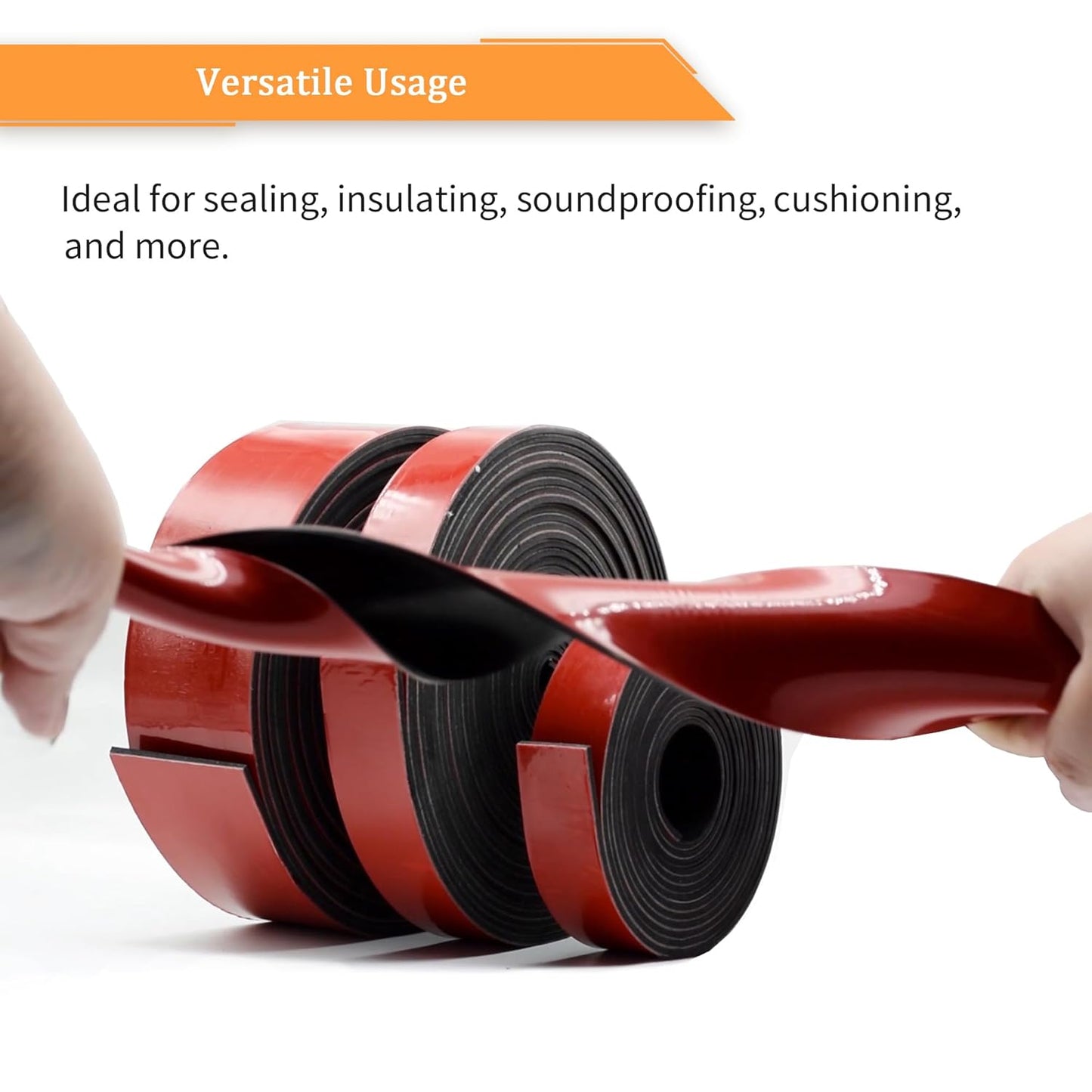 DOBTIM Solid Neoprene Rubber Strips with Adhesive Backing 1/16 (.062)" Thick x 3" Wide x 10' Long, Self Adhesive Rubber Sheets, Rolls & Strips for DIY Gaskets Crafts Pads Seals Warehouse Flooring