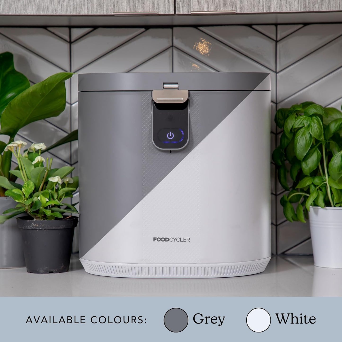 Food Cycler Eco 5 Award-Winning Kitchen Food Recycler | Indoor Composter Bin Alternative | Electric Countertop Food Disposer with Odorless 5L Indoor Food Waste Bin for Easy Waste Management | Grey