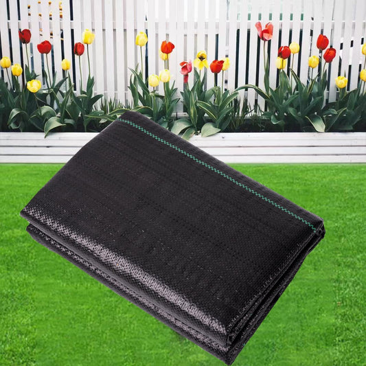 LIUJIAYI 2.4oz-4FTx50FT Weed Barrier Landscape Fabric - Durable Weed Block Gardening Ground Cover Mat, Woven Geotextile Fabric for Underlayment, Commercial Driveway Stabilization, Weed Control Cloth