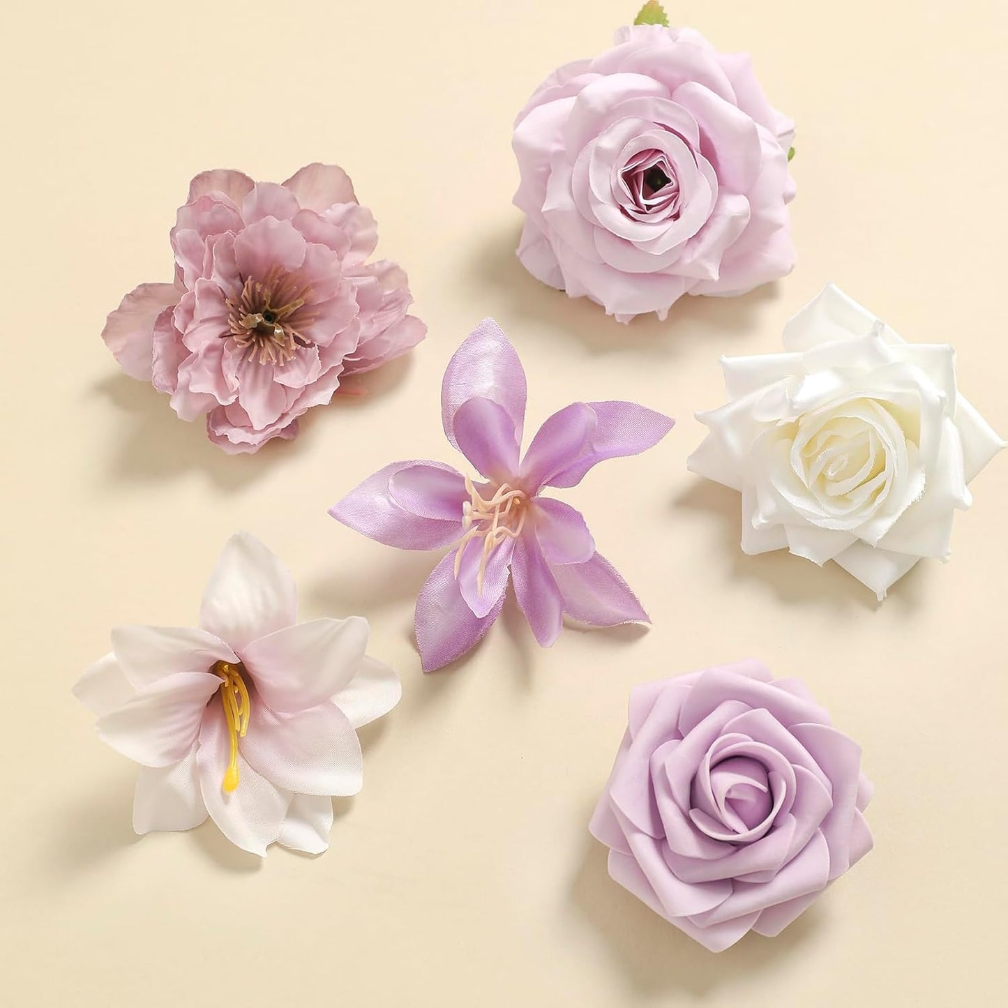 Artificial Flowers Combo for DIY Centerpieces Arrangements Wedding Bouquets Centerpieces Arrangements Party Baby Shower Home Decorations(Gradient Purple)