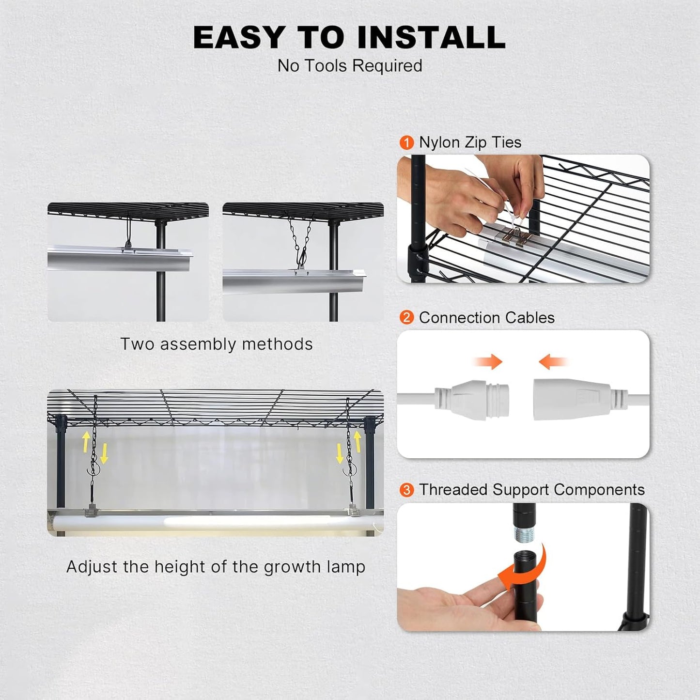 VEVOR Plant Stand with Grow Light, 6-Tier Large Tall Plant Shelf with 150W Full Spectrum Grow Light, Indoor LED Plant Light with Timer and Wheel for Seed Starting 35.4" L x 13.8" W x 70.9" H
